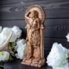 【Wood Sculpture】Artemis statue, Greek goddess figurine, pagan goddess, wiccan, wicca, altar, druid, witches, gaelic