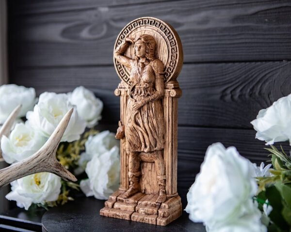 【Wood Sculpture】Artemis statue, Greek goddess figurine, pagan goddess, wiccan, wicca, altar, druid, witches, gaelic