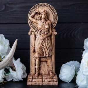 il_794xN.3006111903_pjfl 【Wood Sculpture】Artemis statue, Greek goddess figurine, pagan goddess, wiccan, wicca, altar, druid, witches, gaelic