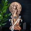 【Wood Sculpture】BIG Hecate statue 13,8 in, Greek goddess, for pagan home altar kit, wicca statue, witches, Hecate key