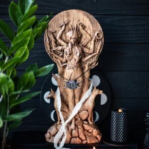 il_794xN.3033748136_cknk 【Wood Sculpture】BIG Hecate statue 13,8 in, Greek goddess, for pagan home altar kit, wicca statue, witches, Hecate key