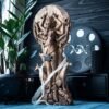 【Wood Sculpture】BIG Hecate statue 13,8 in, Greek goddess, for pagan home altar kit, wicca statue, witches, Hecate key