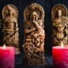 【Wood Sculpture】Loki, Wood, Norse pantheon, viking pagan asatru heathen god and goddess Scandinavian gods altar mythology Wood Sculpture odin statue