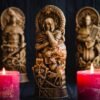 【Wood Sculpture】Loki, Wood, Norse pantheon, viking pagan asatru heathen god and goddess Scandinavian gods altar mythology Wood Sculpture odin statue