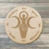 Crystal Grid~Goddess Moon Pendulum Board - Goddess Moon Divination Board - Altar Decoration