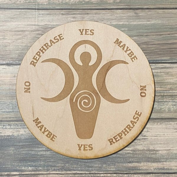 Crystal Grid~Goddess Moon Pendulum Board - Goddess Moon Divination Board - Altar Decoration