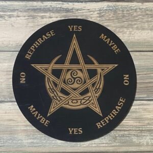 Crystal Grid~Celtic Pentagram Pendulum Board - Celtic Moon Divination Board - Altar Decoration