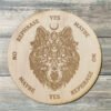 Crystal Grid~Wolf Pendulum Board - Wolf Divination Board - Altar Decoration