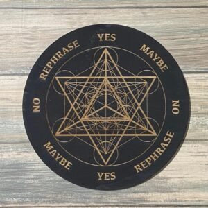 Crystal Grid~Merkaba Metatron's Cube Pendulum Board - Merkaba Divination Board - Altar Decoration - Sacred Geometry