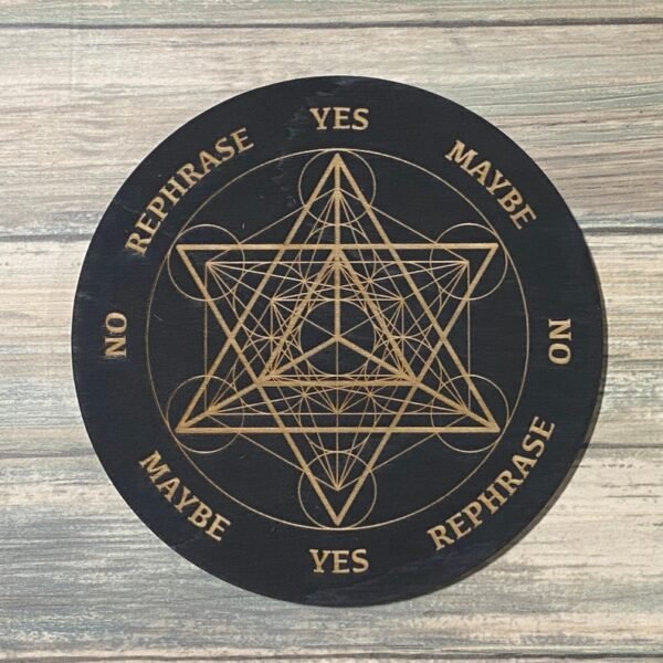 Crystal Grid~Merkaba Metatron's Cube Pendulum Board - Merkaba Divination Board - Altar Decoration - Sacred Geometry