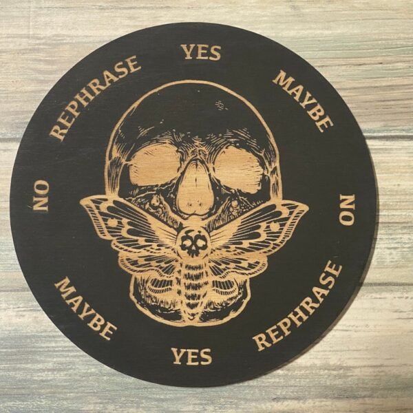 Crystal Grid~Skull Death Moth Pendulum Board - Skull Death Moth Divination Board - Altar Decoration