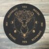 Crystal Grid~Deer Pendulum Board - Deer Moon Divination Board - Altar Decoration
