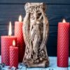 【Wood Sculpture】LILITH statuette, Goddess of Feminine, Astarothn Sumerian Wiccan Wisdom pagan wicca altar witches