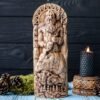 【Wood Sculpture】VELES, Slavic god statue, Slavic pantheon, pagan god, altar, cattle god, patron saint of the witchers and witches, wizard god