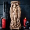 【Wood Sculpture】LILITH statuette, Goddess of Feminine, Astarothn Sumerian Wiccan Wisdom pagan wicca altar witches