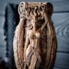 【Wood Sculpture】LILITH statuette, Goddess of Feminine, Astarothn Sumerian Wiccan Wisdom pagan wicca altar witches