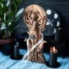 【Wood Sculpture】BIG Hecate statue 13,8 in, Greek goddess, for pagan home altar kit, wicca statue, witches, Hecate key