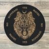 Crystal Grid~Wolf Pendulum Board - Wolf Divination Board - Altar Decoration
