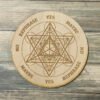 Crystal Grid~Merkaba Metatron's Cube Pendulum Board - Merkaba Divination Board - Altar Decoration - Sacred Geometry