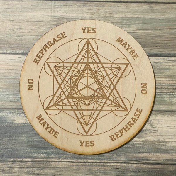 Crystal Grid~Merkaba Metatron's Cube Pendulum Board - Merkaba Divination Board - Altar Decoration - Sacred Geometry