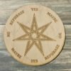 Crystal Grid~Faery Star Pendulum Board - Faery StarDivination Board - Septagram Pendulum Board - Altar Decoration