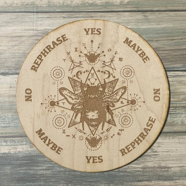 Crystal Grid~Honey Bee Pendulum Board - Honey Bee Divination Board - Altar Decoration