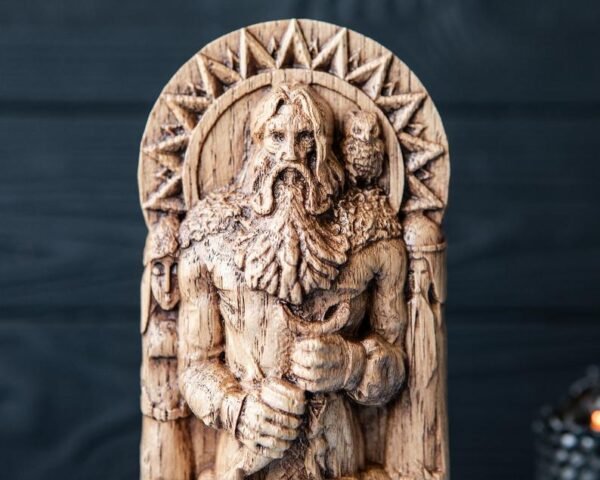 【Wood Sculpture】VELES, Slavic god statue, Slavic pantheon, pagan god, altar, cattle god, patron saint of the witchers and witches, wizard god
