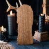 【Wood Sculpture】Morrigan, Morrigu, war and fate goddess, Irish goddess, pagan, wiccan, wicca, altar, druid, witches, gaelic, celtic