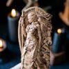 【Wood Sculpture】Morrigan, Morrigu, war and fate goddess, Irish goddess, pagan, wiccan, wicca, altar, druid, witches, gaelic, celtic