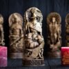 【Wood Sculpture】Odin statue, Allfather, Wotan, norse gods, wood carving altar heathen asatru viking god and goddes sculpture wooden scandinavian pantheon