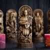 【Wood Sculpture】Bragi statue, norse gods, wood carving altar heathen asatru viking god and goddes sculpture wooden scandinavian pantheon