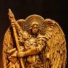 St. Michael Statue, Archangel Michael Carving, Catholic Saint Figurine, Guardian Angel Decor, Spiritual Protection Gift, St. Michael Icon