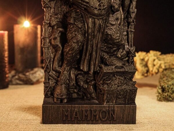 Black Mammon Statue, Black Goetia Demon Figure, Ars Goetia Statue, Black Demon Statue, Demonology Figure, Satan Altar, Occult Altar