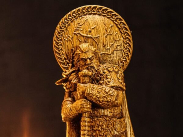 Thor Statue, Norse God Thor, Wooden Thor, Viking Statue, Norse Mythology, Asatru Altar, Norse God Figure, Pagan Home Decor, Pagan Altar