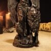 Wood Sculpture Collection-Black Lilith Statue, Wiccan Goddess of Feminine Wisdom, Carved Lilith Figure, Innana Wooden Figure, Sumerian Goddess, Sumerian Mythology