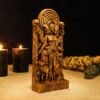 Hecate Statue, Greek Goddess Figure, Greek Statue, Wicca Goddess, Wooden Hecate, Wheel of Hecate, Pagan Altar, Greek Altar Statue