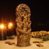 Wood Sculpture Collection-Cernunnos Statue, Horned God Figure, Forest God Figurine, Cernun Celtic God, Celtic Mythology, Celtic Statue, Pagan God Statue, Pagan Altar
