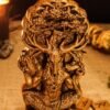 Wood Sculpture Collection-Cernunnos Statue, Horned God Figure, Forest God Figurine, Cernun Celtic God, Celtic Mythology, Celtic Statue, Pagan God Statue, Pagan Altar