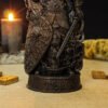 Black Tyr Statue, Black Wooden Tyr Figure, Carved Viking Statue, Norse Altar Figurine, Norse Mythology, Viking Gods, Pagan Altar, Asatru