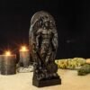 Wood Sculpture Collection-Black Lucifer Statue, Lucifer Fallen Angel Statue, Lucifer Morningstar, Leviathan, Black Occult Statue, Black Demon Statue, Pagan Figurine