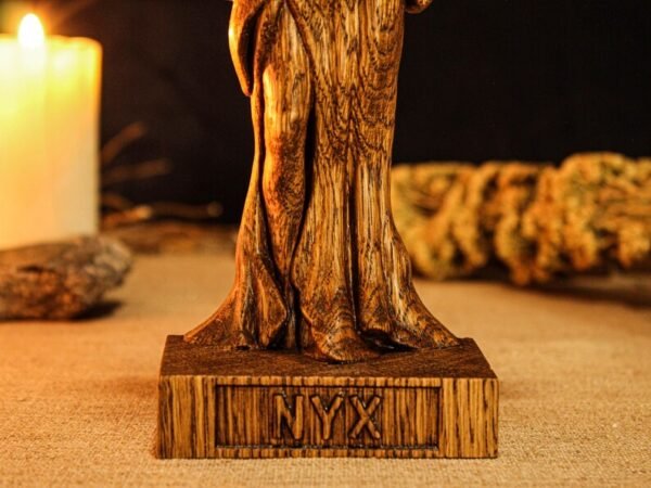 Nyx Statue, Goddess of the Moon, Greek Goddess Figure, Nyx Goddess Statue, Greek Mythology, Greek Altar, Greek Statue, Pagan Statue