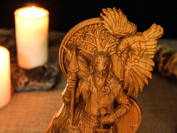 Odin statue, Carved Odin Figure, Allfather, Wotan, Norse God Statue, Viking Statue, Norse Mythology, Norse Pagan, Altar Figurine