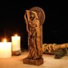 Artemis Statue, Greek Goddess Figurine, Greek Statue, Pagan Goddess, Wooden Artemis, Greek Mythology, Pagan Altar Statue, Pagan Statue