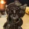 Black Odin statue, Black Allfather Figurine, Wotan, Carved Odin Idol, Norse Mythology Statue, Norse God Odin, Viking Altar, Pagan Altar