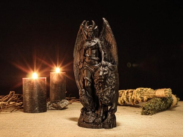 Wood Sculpture Collection-Black Lilith Statue, Wiccan Goddess of Feminine Wisdom, Carved Lilith Figure, Innana Wooden Figure, Sumerian Goddess, Sumerian Mythology