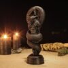Black Loki Statue, Black Loki Altar Figurine, Loki Norse God, God of Lies, Carved Pagan Statue, Norse God Figure, Norse Altar, Asatru