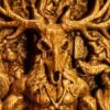 Wood Sculpture Collection-Cernunnos Statue, Horned God Figure, Forest God Figurine, Cernun Celtic God, Celtic Mythology, Celtic Statue, Pagan God Statue, Pagan Altar