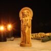 Medusa Statue, Medusa Gorgon Greek Goddess, Greek Mythology Goddess, Wooden Pagan Figurine, Occult Decor, Altar Statue, Custom Greek Statue