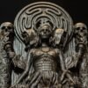Black Hecate Statue, Black Greek Goddess Figure, Greek Goddess Hecate, Carved Greek figurine, Greek Mythology, Greek Altar, Pagan Gift