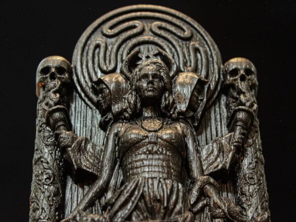 Black Hecate Statue, Black Greek Goddess Figure, Greek Goddess Hecate, Carved Greek figurine, Greek Mythology, Greek Altar, Pagan Gift